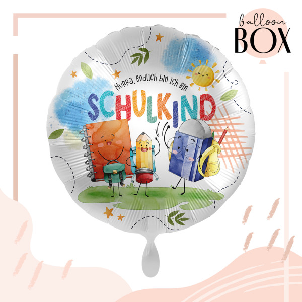 Heliumballon in der Box Backpacks and Books 2