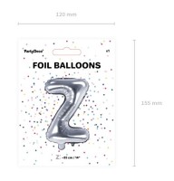 Oversigt: Folieballon Z sølv 35cm