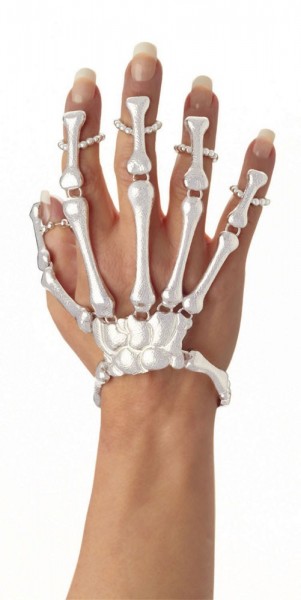 Bracelet squelette 3D doigts en os