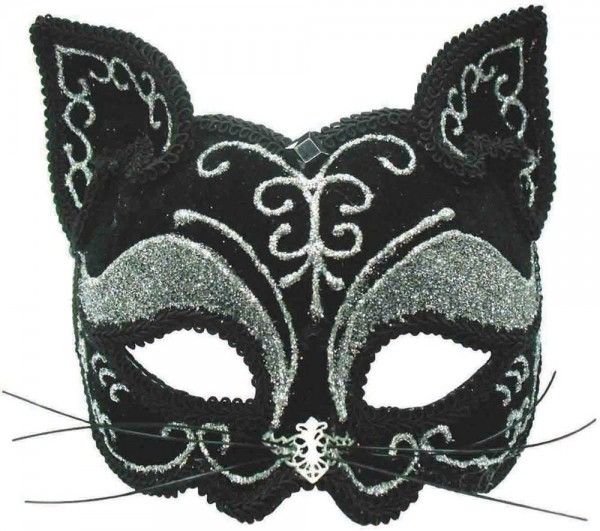 Brokatowa maska na oczy kota