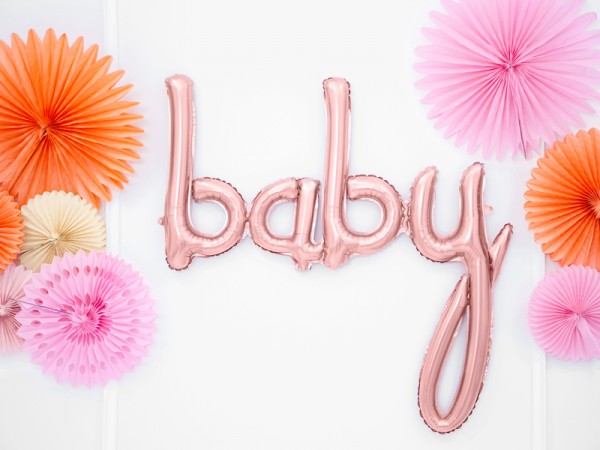 Baby Folienballon roségold 73,5 x 73,5cm 2