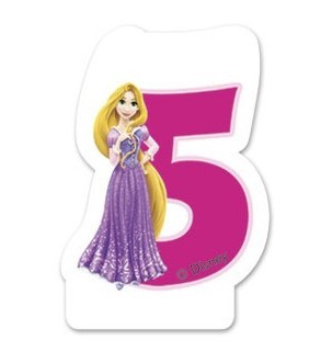 Bougie numéro 5 Raiponce Princesses Disney