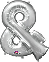 Folienballon &-Zeichen silber 96cm