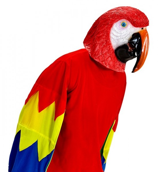 Roter Papagei Ara Vollkopfmaske 2