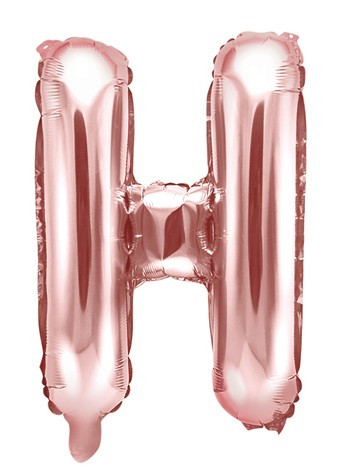 Ballon aluminium H or rose 35cm