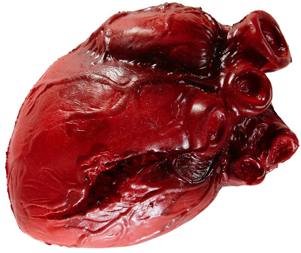 Människohjärta Blodröd 14cm