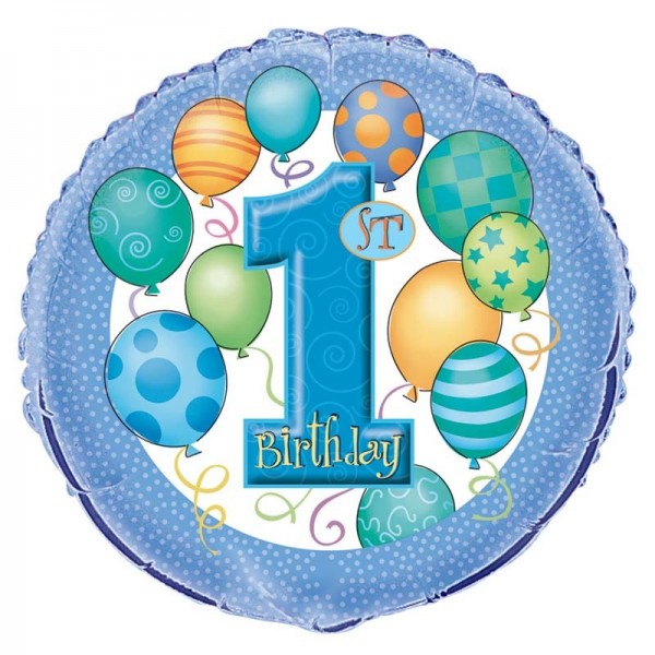 Folienballon Blue Balloon Birthday Party