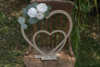 Wooden heart decoration 39cm