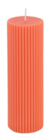 Aperçu: Bougie pilier saumon côtelé 5 x 15cm