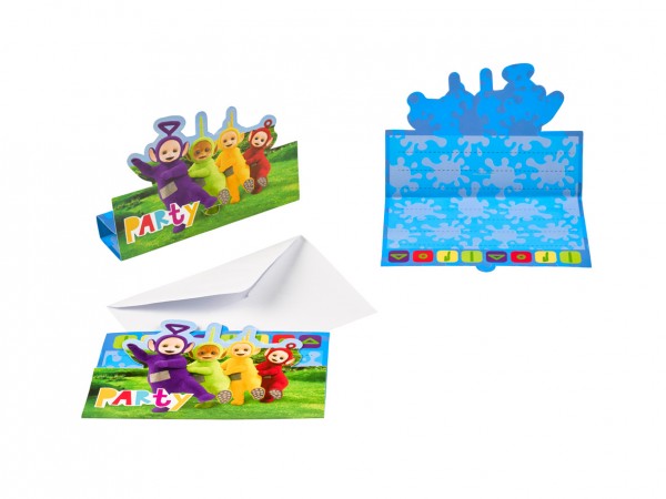 Teletubbies birthday party invitation card 8 pieces