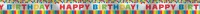 Preview: Happy Birthday rainbow banner 7,6m