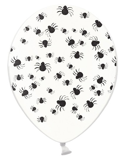 6 globos de látex araña transparentes 30cm