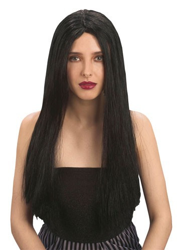 Long hair wig black