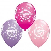 25 Ballons Baby Girl 3 Farben