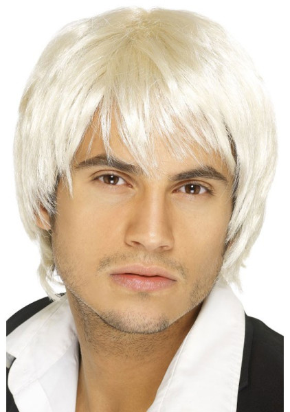 Blonde Softie Boyband Wig For Men