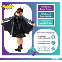 Vista previa: Disfraz de batgirl para niña reciclado