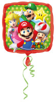 Palloncino Super Mario Family quadrato