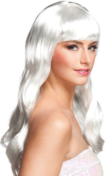 Parrucca bianca con frangia