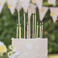 12 cake candles Sea of Flowers Mix