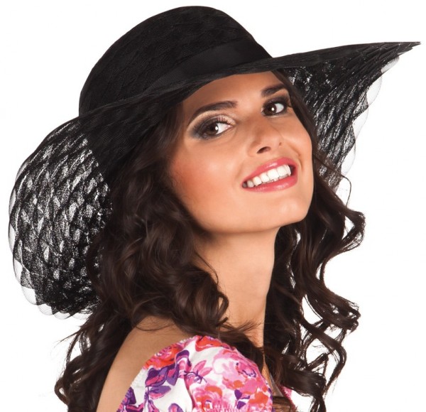 Sombrero flexible de dama negra
