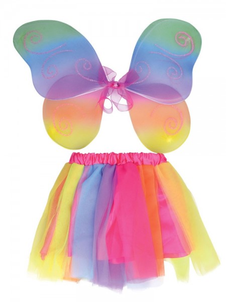 2-piece rainbow elf costume accessories set