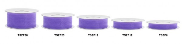Ruban mousseline transparent violet 19mm x 25m 2