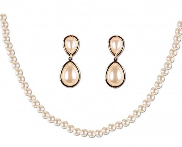 Shiny pearl jewelry set 2