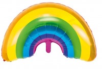 Oversigt: Sød regnbue folie ballon 73 x 45 cm