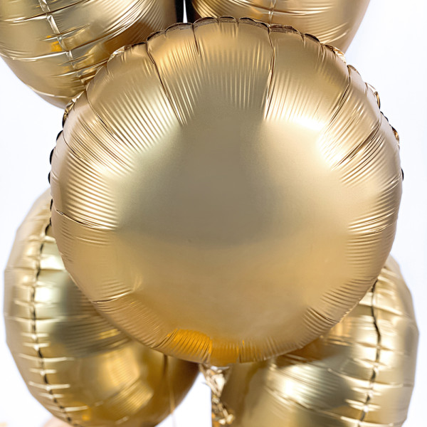 5 Heliumballons in der Box Golden matt