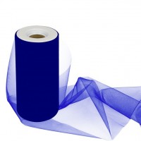Tulle table decoration roll royal blue 25m x 15cm