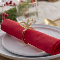 Preview: 6 country house Christmas napkin rings