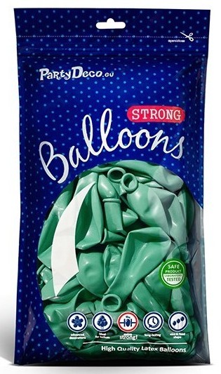 20 Partystar metallic Ballons aquamarin 30cm 2