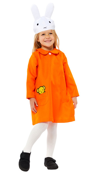 Costume da bambina Miffy coniglio arancione