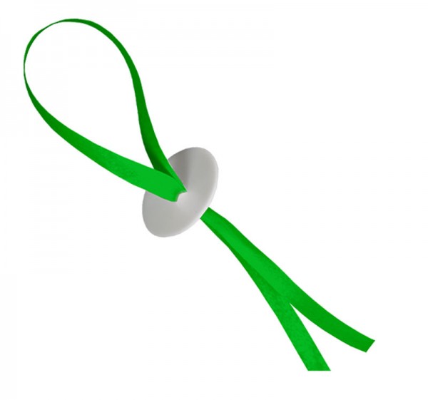 10 zielonych czapek balonowych ze wstążką