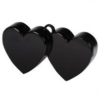 Double heart balloon weight black 170g