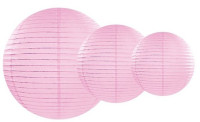 Lanterna di carta in rosa chiaro 25cm