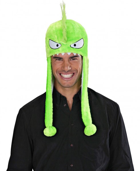 Grön punk utomjordisk hatt