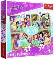 Widok: Puzzle 4 w 1 księżniczki Disneya