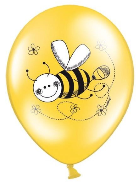 6 uroczych balonów w kształcie pszczół miodnych 30 cm 2