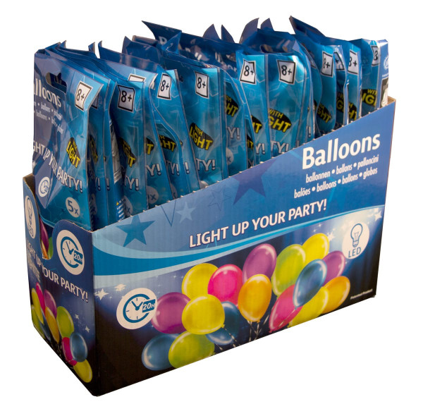 5 Moonlight LED Luftballons 25cm 4