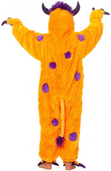 Orange monster plush costume for kids 2