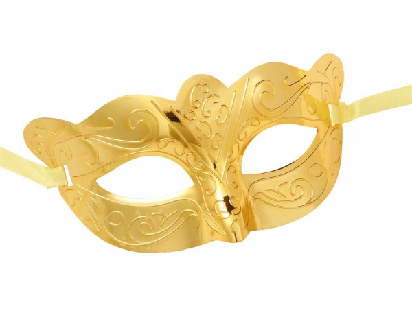 Glänzende Augenmaske Gold Metallic
