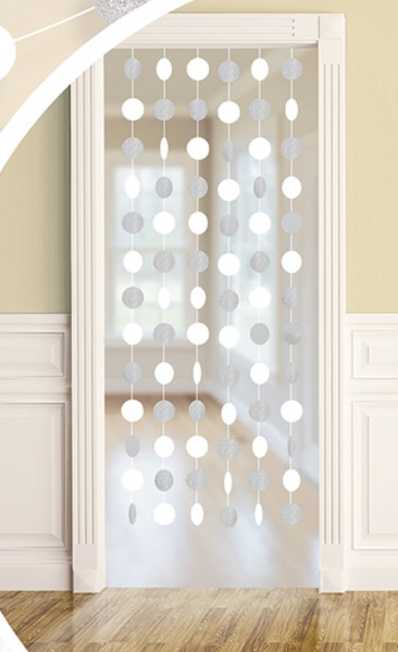 6 decorative hangers Sparkling silver-white