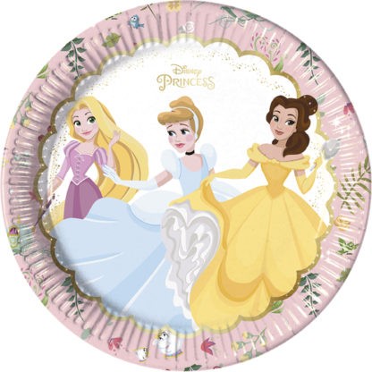 8 affascinanti piatti di carta Princess 23 cm