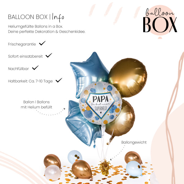 Heliumballon in der Box Dad, our Superhero 3