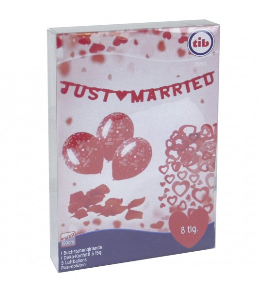 Just Married decoration set 8 pieces 2