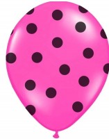 Oversigt: 50 balloner prikker lyserøde 30 cm