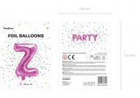 Preview: Letter Z foil balloon fuchsia 35cm