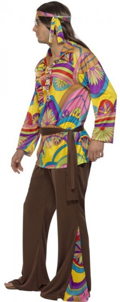 Disfraz de hippie informal para hombre 3