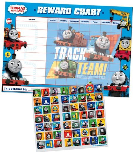 Thomas and his friends reward table with stickers